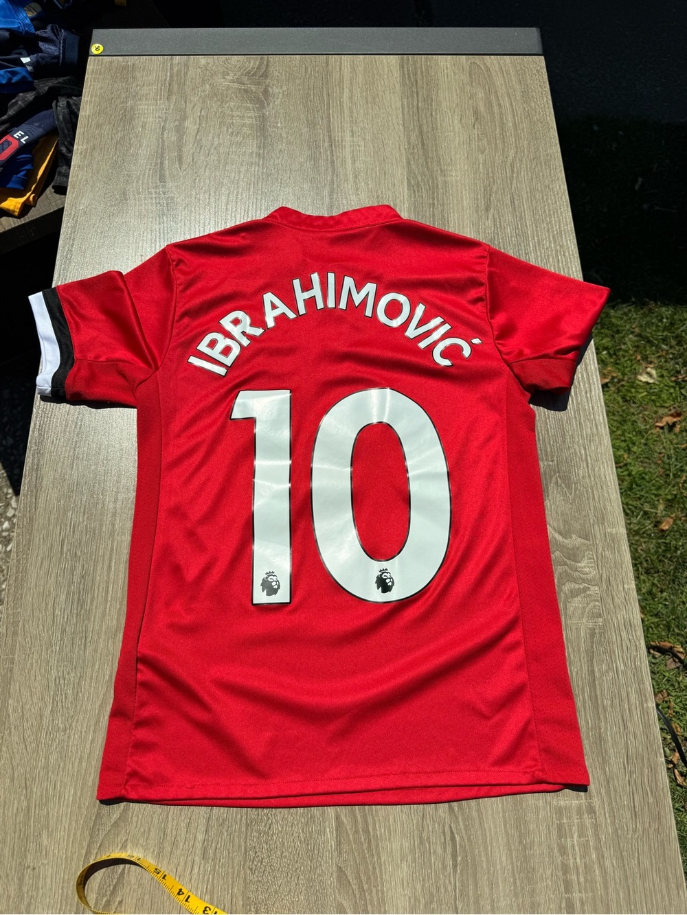 adidas Red Manchester United Home Jersey with White Accents Ibrahimovic #10